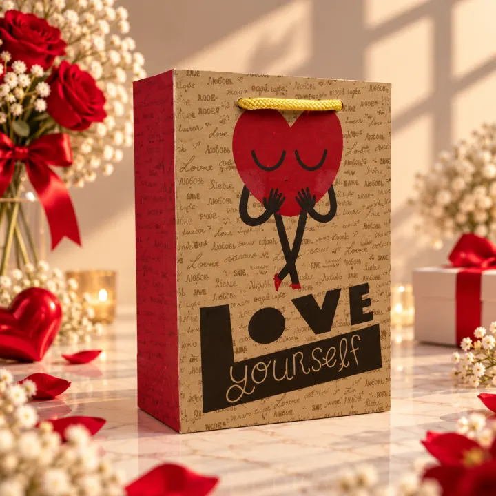 ساک هدیه کرافت مدل Love yourself
