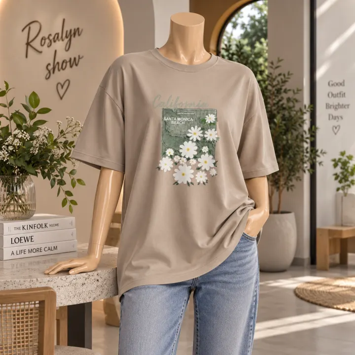 تیشرت قواره دار کالیفرنیا — تصویر ۹